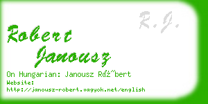 robert janousz business card
